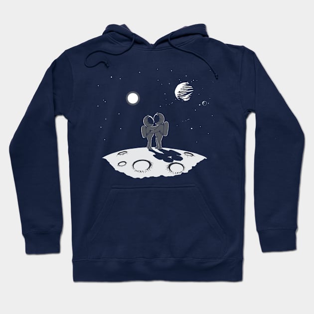 Couple In The Moon Hoodie by saigon199x